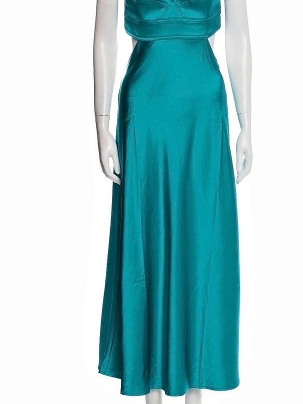 House of Harlow 1960 Satin Midi Dress in Teal Green Size Small - Like New